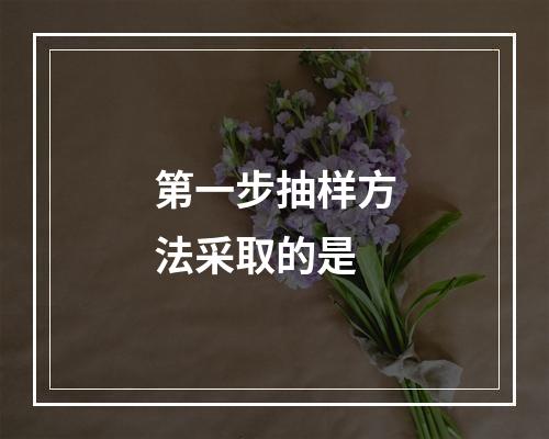 第一步抽样方法采取的是