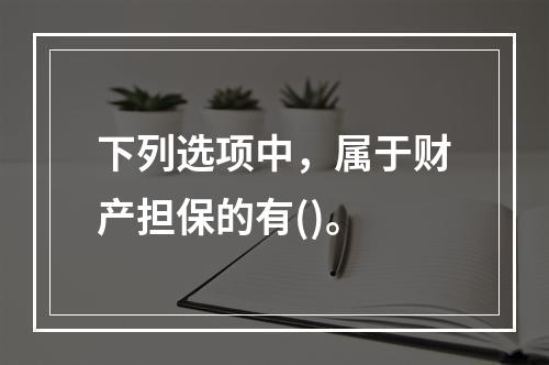 下列选项中，属于财产担保的有()。