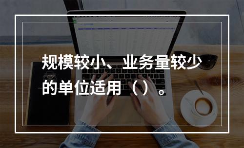 规模较小、业务量较少的单位适用（ ）。