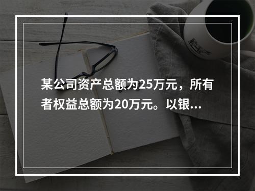 某公司资产总额为25万元，所有者权益总额为20万元。以银行存