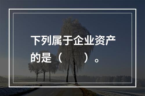 下列属于企业资产的是（　　）。