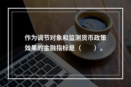 作为调节对象和监测货币政策效果的金融指标是（　　）。