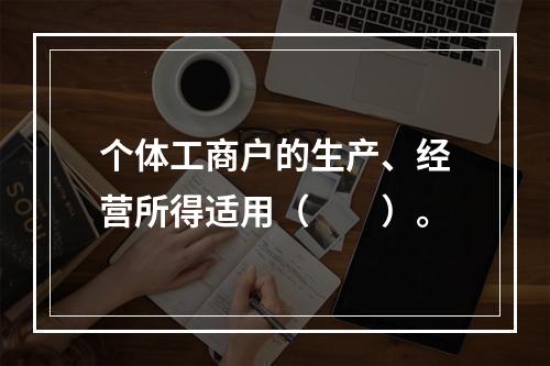 个体工商户的生产、经营所得适用（　　）。