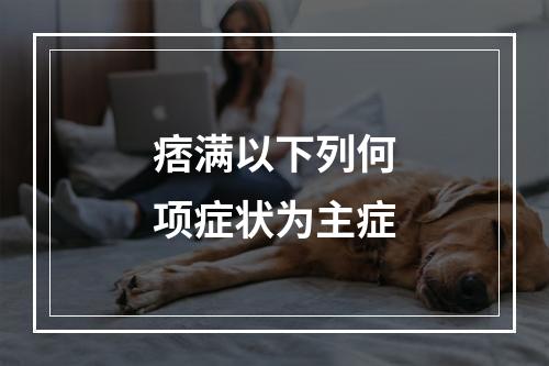 痞满以下列何项症状为主症