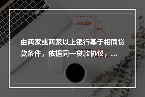 由两家或两家以上银行基于相同贷款条件，依据同一贷款协议，按约