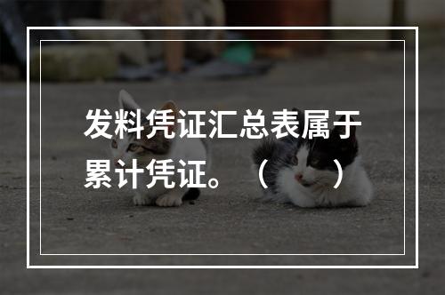 发料凭证汇总表属于累计凭证。（　　）