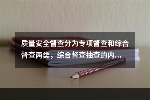 质量安全督查分为专项督查和综合督查两类，综合督查抽查的内容包