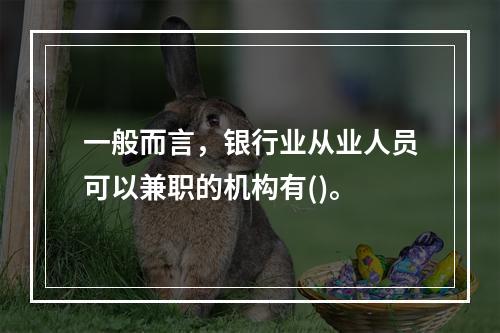 一般而言，银行业从业人员可以兼职的机构有()。