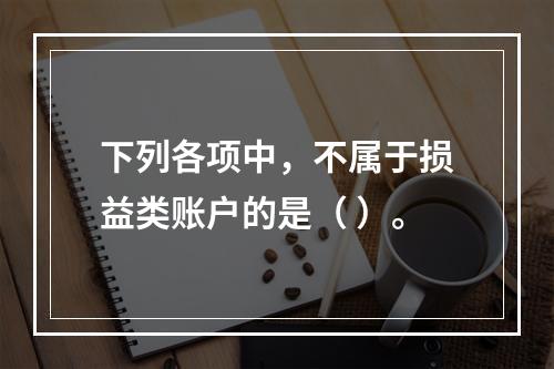 下列各项中，不属于损益类账户的是（ ）。