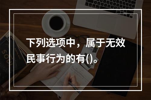 下列选项中，属于无效民事行为的有()。