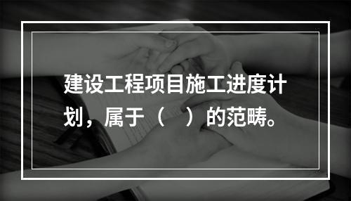 建设工程项目施工进度计划，属于（　）的范畴。