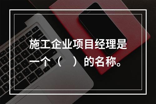 施工企业项目经理是一个（　）的名称。