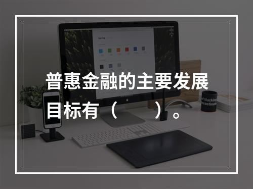 普惠金融的主要发展目标有（　　）。