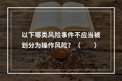 以下哪类风险事件不应当被划分为操作风险？（　　）