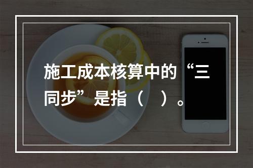 施工成本核算中的“三同步”是指（　）。