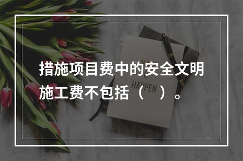 措施项目费中的安全文明施工费不包括（　）。