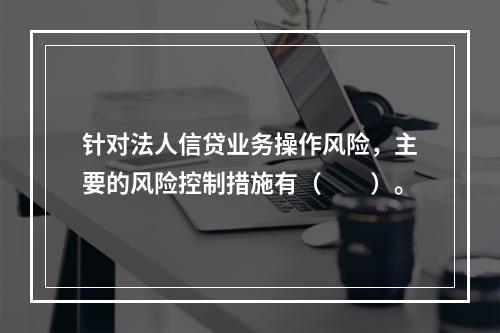 针对法人信贷业务操作风险，主要的风险控制措施有（　　）。