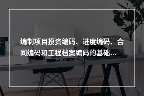 编制项目投资编码、进度编码、合同编码和工程档案编码的基础是（