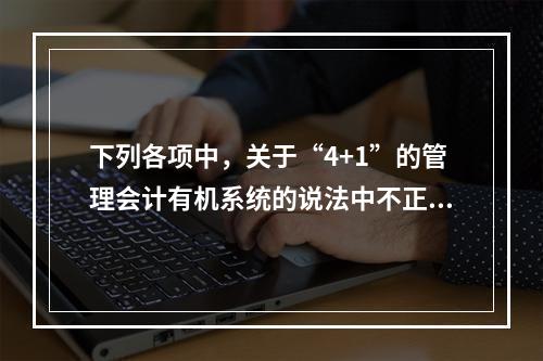 下列各项中，关于“4+1”的管理会计有机系统的说法中不正确的