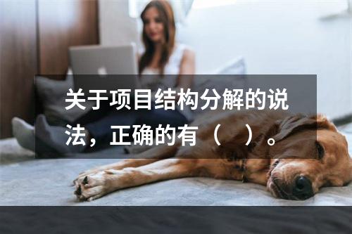 关于项目结构分解的说法，正确的有（　）。