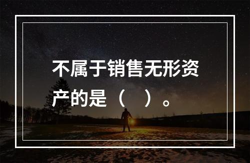 不属于销售无形资产的是（　）。