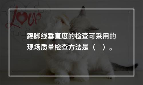 踢脚线垂直度的检查可采用的现场质量检查方法是（　）。