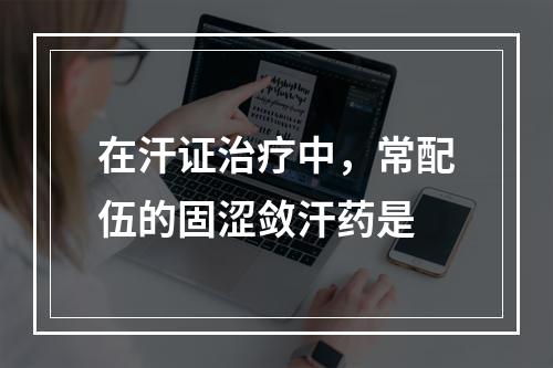 在汗证治疗中，常配伍的固涩敛汗药是