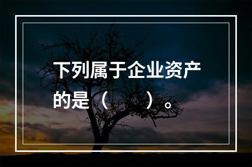 下列属于企业资产的是（　　）。