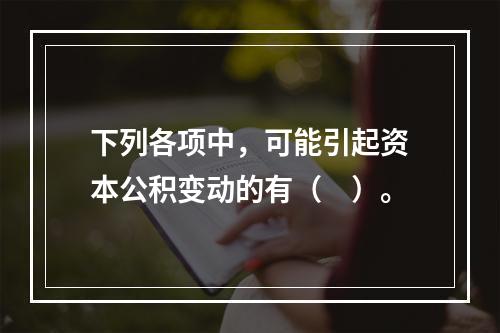 下列各项中，可能引起资本公积变动的有（　）。