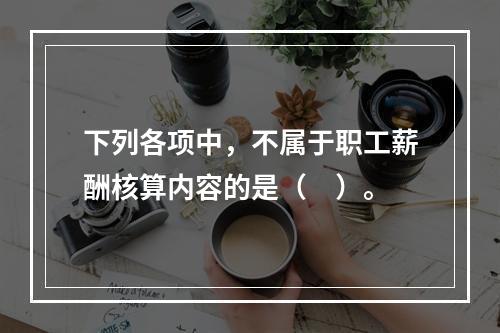 下列各项中，不属于职工薪酬核算内容的是（　）。