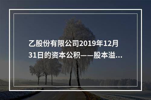 乙股份有限公司2019年12月31日的资本公积——股本溢价为