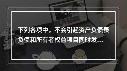 下列各项中，不会引起资产负债表负债和所有者权益项目同时发生变