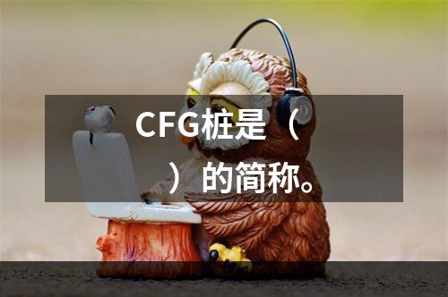 CFG桩是（　）的简称。