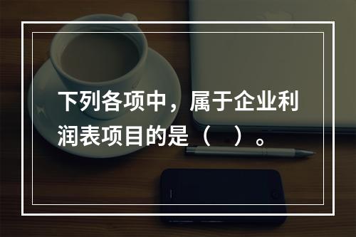 下列各项中，属于企业利润表项目的是（　）。