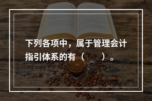 下列各项中，属于管理会计指引体系的有（　　）。