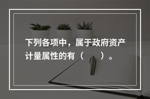 下列各项中，属于政府资产计量属性的有（　　）。