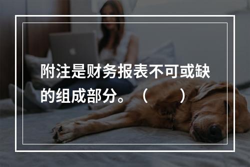 附注是财务报表不可或缺的组成部分。（　　）