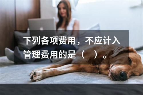 下列各项费用，不应计入管理费用的是（　）。