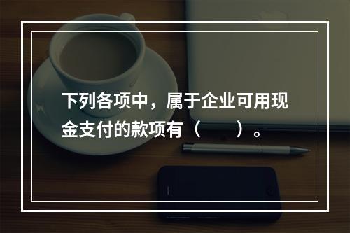 下列各项中，属于企业可用现金支付的款项有（　　）。