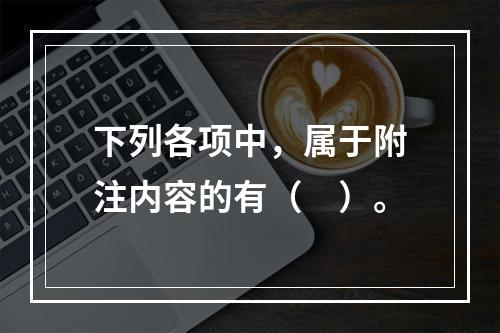 下列各项中，属于附注内容的有（　）。