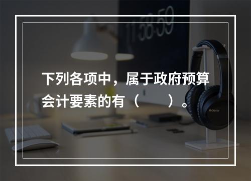 下列各项中，属于政府预算会计要素的有（　　）。