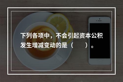 下列各项中，不会引起资本公积发生增减变动的是（　　）。