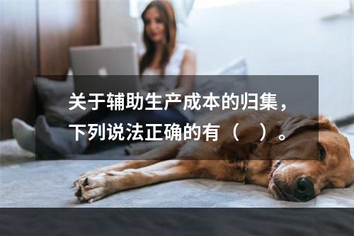 关于辅助生产成本的归集，下列说法正确的有（　）。