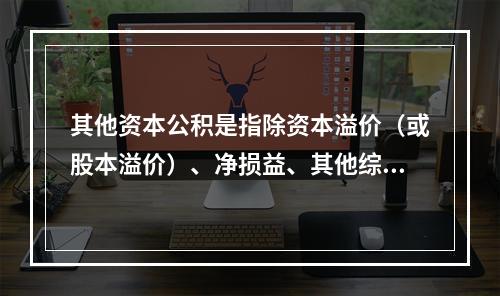 其他资本公积是指除资本溢价（或股本溢价）、净损益、其他综合收