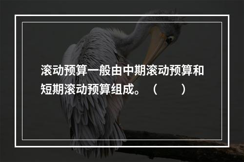 滚动预算一般由中期滚动预算和短期滚动预算组成。（　　）