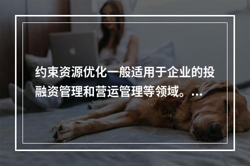 约束资源优化一般适用于企业的投融资管理和营运管理等领域。（　