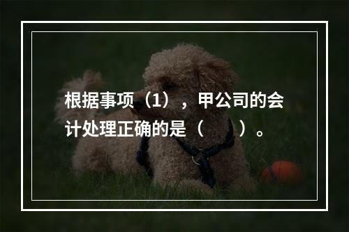 根据事项（1），甲公司的会计处理正确的是（　　）。