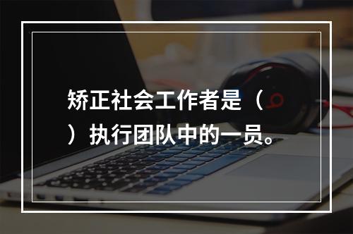 矫正社会工作者是（　　）执行团队中的一员。