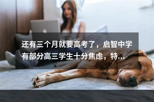 还有三个月就要高考了，启智中学有部分高三学生十分焦虑，特别对