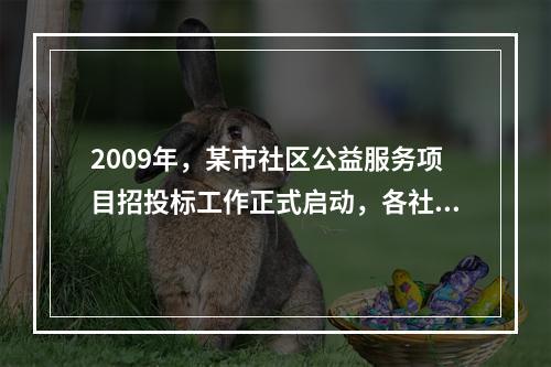 2009年，某市社区公益服务项目招投标工作正式启动，各社会公